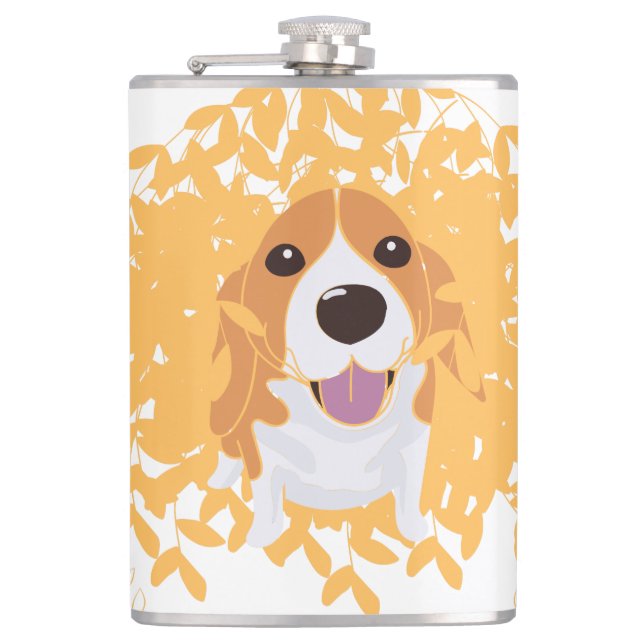 Enkel Elegant Cute min hund och halloween Fickplunta (Framsidan)