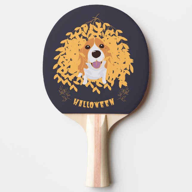 Enkel Elegant Cute min hund och halloween Pingisracket (Framsidan)