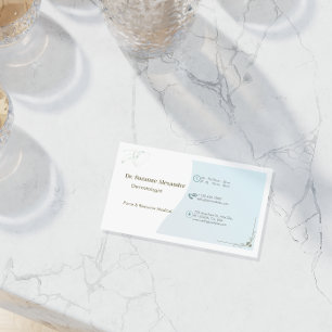 Enkel elegant dermatologist-avtalskort visitkort