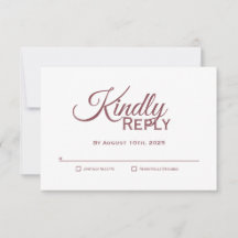 Enkel Elegant Dusty Rosa Bröllop