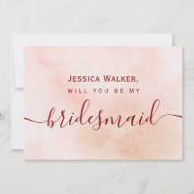 Enkel Elegant Estetisk Akvarell min brudtjänare
