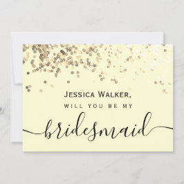 Enkel Elegant Estetisk Glitter min brudtärna Inbjudningar