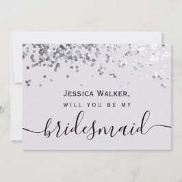 Enkel Elegant Estetisk Glitter min brudtärna Inbjudningar