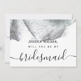 Enkel Elegant Estetisk Glitter min brudtjänare Inbjudningar