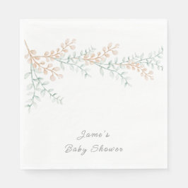 Enkel Elegant Eucalyptus Babydusch Pappersservett