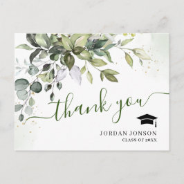 Enkel Elegant Eucalyptus Studenten Tack Vykort