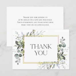 Enkel Elegant Eucalyptus Watercolor Greenery Tack Kort