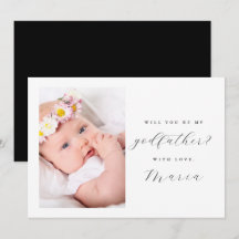 Enkel elegant fadderförfrågan foto