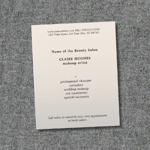 Enkel Elegant Falsk Metall Sminkartist Flygblad