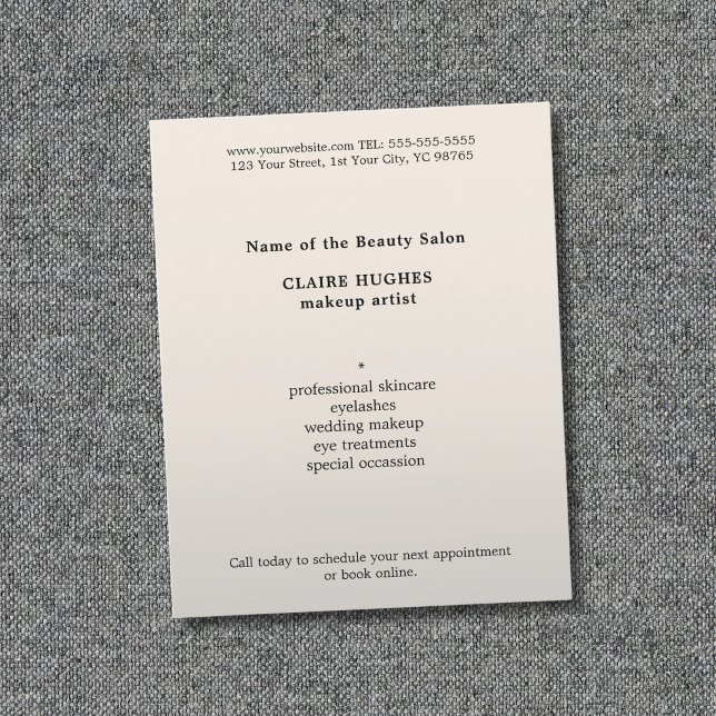 Enkel Elegant Falsk Metall Sminkartist  Flygblad (Skapare uppladdad)