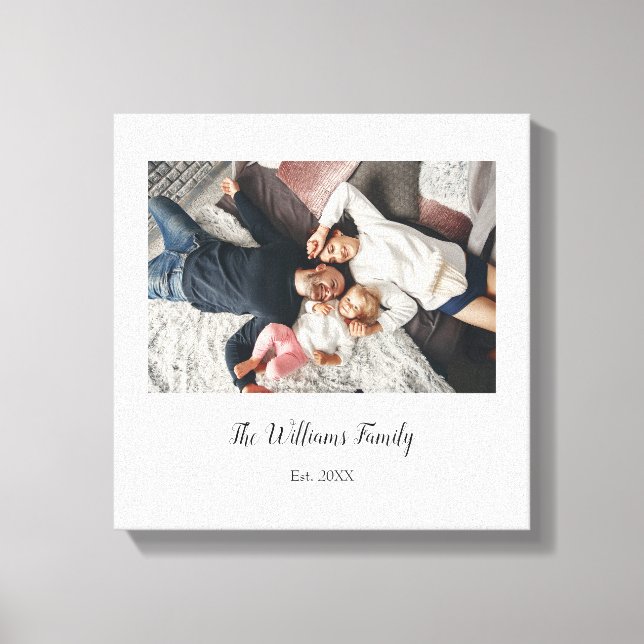 Enkel Elegant Familjefoto Canvastryck (Framsida)