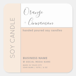 Enkel elegant färgblock-typografi sojljus   fyrkantigt klistermärke