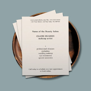 Enkel Elegant Faux Metall Makeup Artist Flygblad