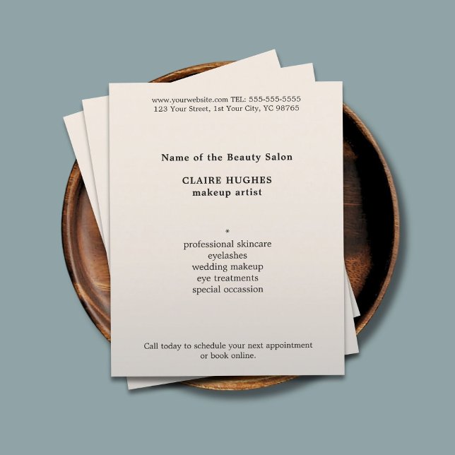 Enkel Elegant Faux Metall Makeup Artist Flygblad (Skapare uppladdad)