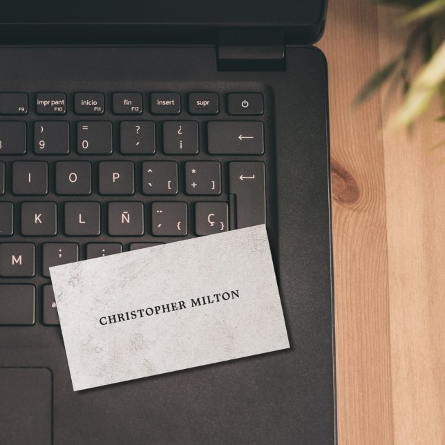 Enkel Elegant Faux Stone Struktur Consultant Visitkort (Skapare uppladdad)