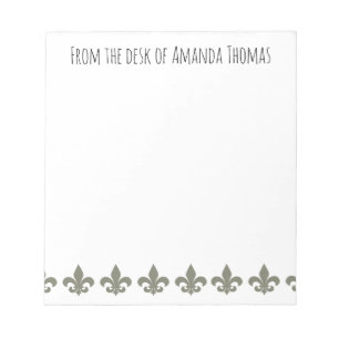Enkel Elegant Fleur de Lis Minimalist Anteckningsblock