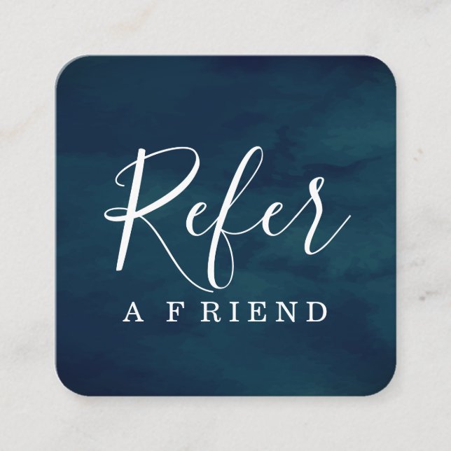 Enkel Elegant för Aqua Blue and White Referral (Framsida)