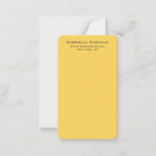 Enkel Elegant för Kreativ Gult Färg Plain  Anteckningskort