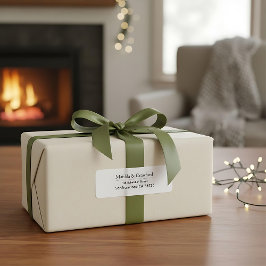 Enkel elegant för modern chic - minimal returadres returadress etikett