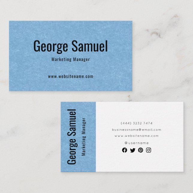 Enkel Elegant för Professionell anställer Namn-job Visitkort (Fram/baksida)