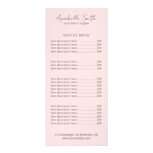 Enkel Elegant för  Rosa - minimalistisk modern Reklamkort