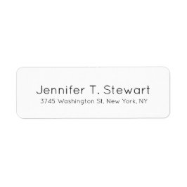 Enkel Elegant för vit Professionell Returadress Etikett