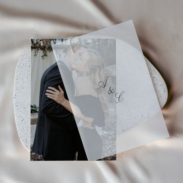 Enkel Elegant Foto Bröllop Inbjudningar (Skapare uppladdad)