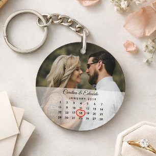 Enkel Elegant Foto Bröllopsjubileum Kalender