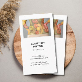 Enkel Elegant Foto Dietitian Health Visitkort