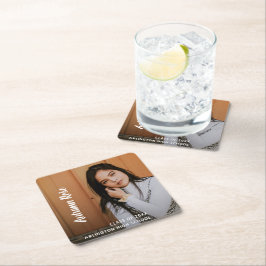 Enkel Elegant Foto Modern Studenten Underlägg Papper Kvadrat