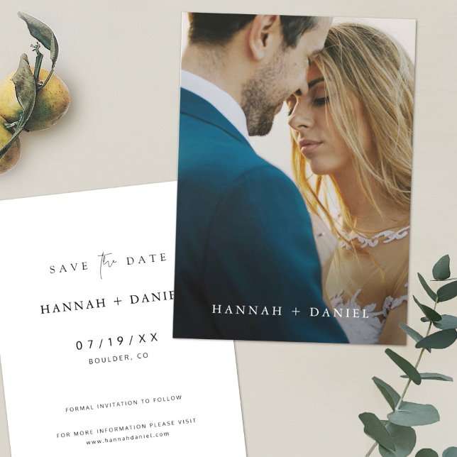 Enkel Elegant Foto Spara datuminbjudan Spara Datumet (Skapare uppladdad)