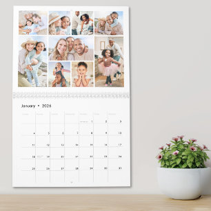 Enkel Elegant Fotokollage Kalender