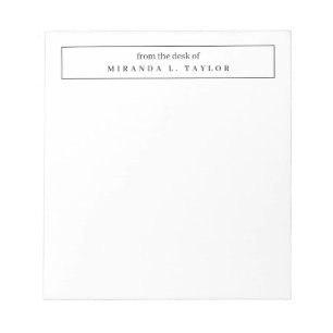 Enkel Elegant Från Mitt Skrivbord Anteckningsblock