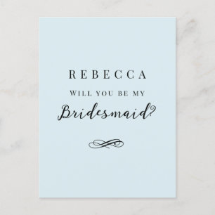 Enkel elegant Frieri Bridesmaid Vykort