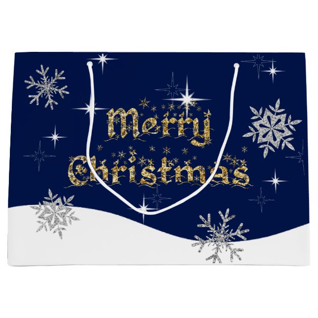 Enkel Elegant Gnillande julafton Glitter Gnistra (Framsidan)