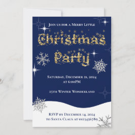 Enkel Elegant Gnillande julafton Glitter Gnistra Inbjudningar