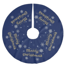 Enkel Elegant Gnillande julafton Glitter Gnistra Julgransmatta Borstad Polyester