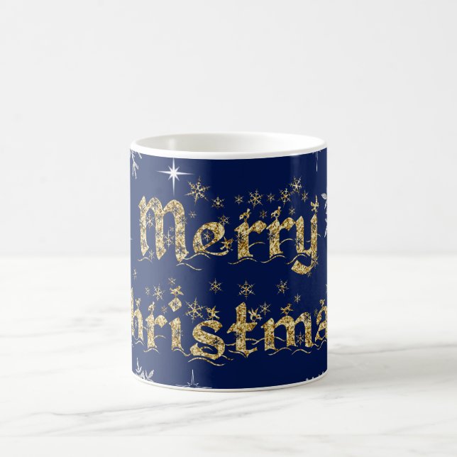 Enkel Elegant Gnillande julafton Glitter Gnistra Kaffemugg (Center)