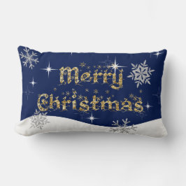 Enkel Elegant Gnillande julafton Glitter Gnistra Lumbarkudde