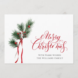 Enkel Elegant God jul Hälsning Julkort