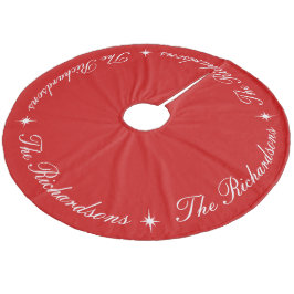 Enkel Elegant God jul Personlig Namn Julgransmatta Fleece