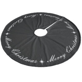 Enkel Elegant God jul Svartvitt Julgransmatta Fleece