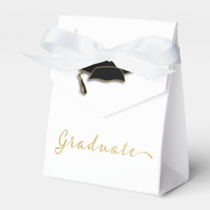 Enkel Elegant Grad Hat Guld Student Presentaskar