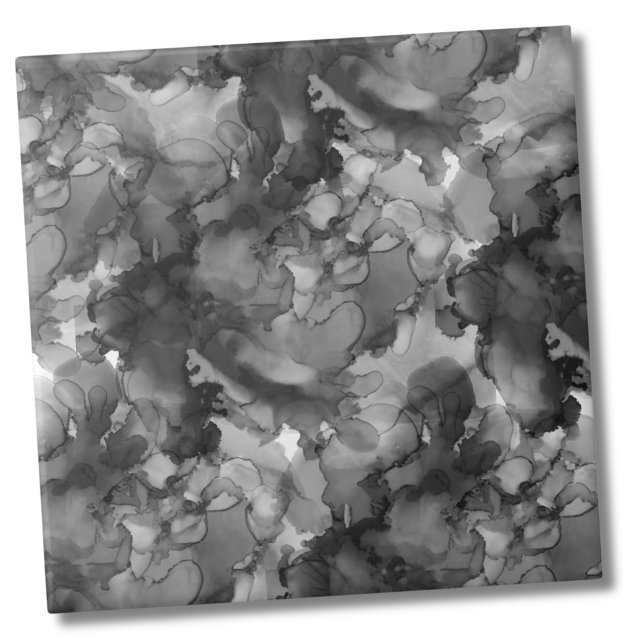 Enkel Elegant Grått Black Kakelplatta (Cute Modern Minimal Elegant Gray Black Watercolor Ceramic Tile)