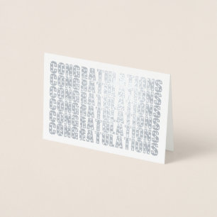 Enkel Elegant Grattis Folierat Kort