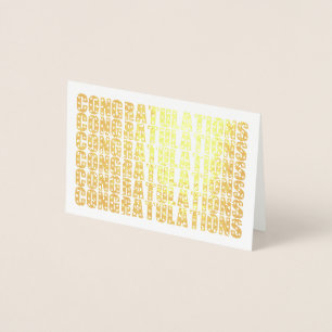 Enkel Elegant Grattulation Folierat Kort