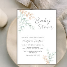 Enkel Elegant Greenery Eucalyptus Baby Shower