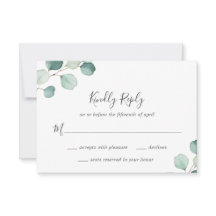 Enkel Elegant Greenery Rustic Eucalyptus Bröllop