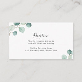Enkel Elegant Greenery Rustic Eucalyptus Bröllop Tilläggskort