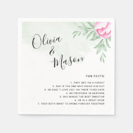 Enkel Elegant Grey Ro Minimal Guld Bröllop Pappersservett